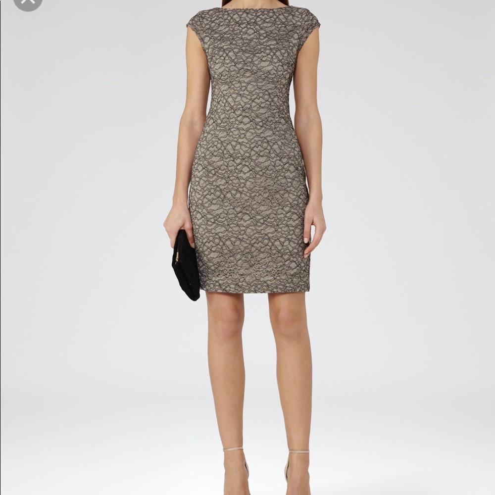 Reiss Scoop Back Lace Dress Size 6